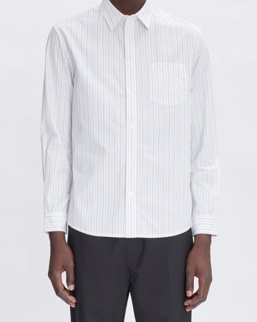 APC Clement Shirt White strib - KYOTO - APC