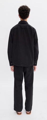 A.P.C Embroidered Basile Chest Overshirt Black - KYOTO - A.P.C