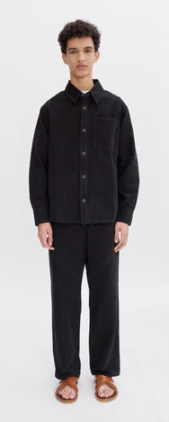 A.P.C Embroidered Basile Chest Overshirt Black - KYOTO - A.P.C