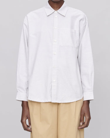 APC Embroidered Boyfriend Shirt BEIGE - KYOTO - APC women