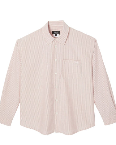 A.P.C Embroidered Boyfriend Shirt ROUGE - KYOTO - A.P.C women