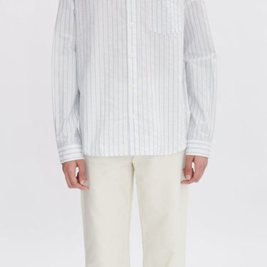 A.P.C Embroidered Edouard Shirt Lys grøn strib - KYOTO - A.P.C