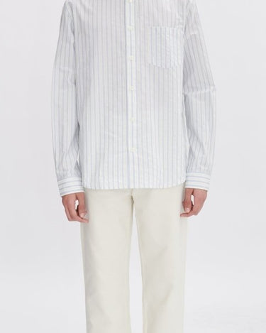 A.P.C Embroidered Edouard Shirt Lys grøn strib - KYOTO - A.P.C