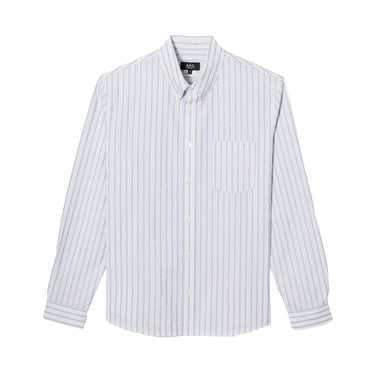 A.P.C Embroidered Edouard Shirt Lys grøn strib - KYOTO - A.P.C