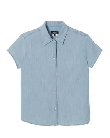 A.P.C Marina Short - Sleeved Shirt BLEU PÂLE - KYOTO - A.P.C women