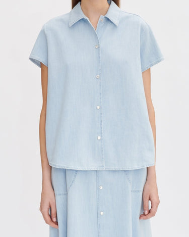 A.P.C Marina Short - Sleeved Shirt BLEU PÂLE - KYOTO - A.P.C women