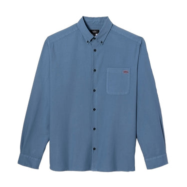 A.P.C Mateo Logo Shirt BLEU GRIS - KYOTO - A.P.C