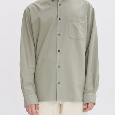 A.P.C Mateo Logo Shirt VERT GRISE - KYOTO - A.P.C