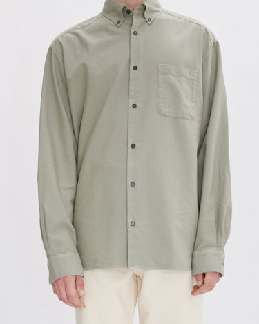 A.P.C Mateo Logo Shirt VERT GRISE - KYOTO - A.P.C