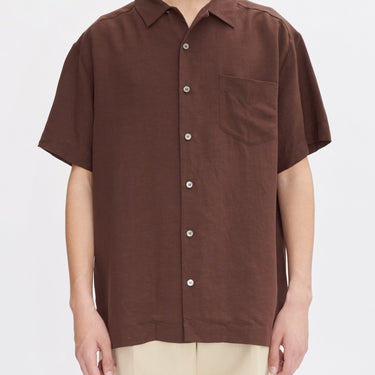 A.P.C Roy Short - Sleeved Shirt MARRON - KYOTO - A.P.C