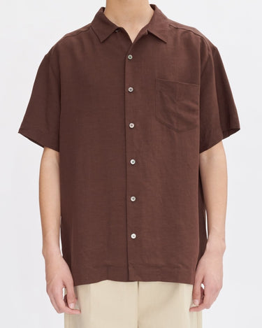 A.P.C Roy Short - Sleeved Shirt MARRON - KYOTO - A.P.C