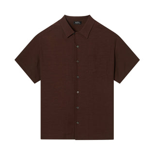 A.P.C Roy Short - Sleeved Shirt MARRON - KYOTO - A.P.C