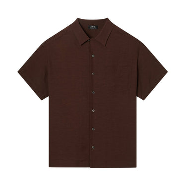 A.P.C Roy Short - Sleeved Shirt MARRON - KYOTO - A.P.C