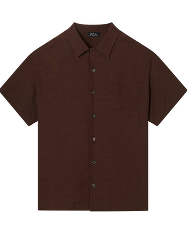 A.P.C Roy Short - Sleeved Shirt MARRON - KYOTO - A.P.C