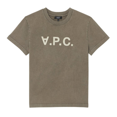 A.P.C. standard t-shirt large VPC GOTS LIGHT KHAKI/OFF - WHITE - KYOTO - A.P.C