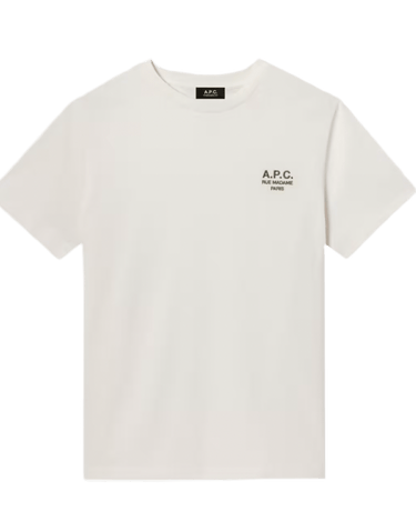 A.P.C t-shirt standard rue madame GOTS white/khaki - KYOTO - A.P.C women