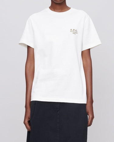 A.P.C t-shirt standard rue madame GOTS white/khaki - KYOTO - A.P.C women