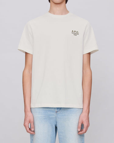 A.P.C t-shirt standard rue madame GOTS white/khaki - KYOTO - A.P.C women