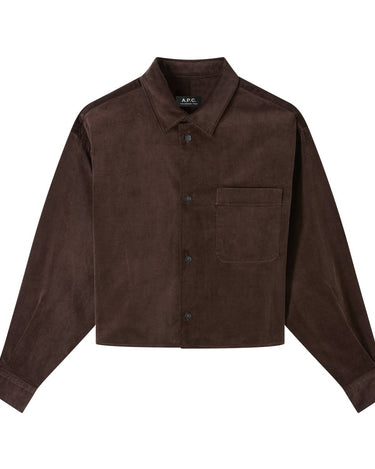 APC women Shirt chemise sophia Dark Brown - KYOTO - APC women