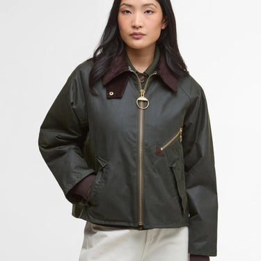 Barbour Arlene Wax Jacket OL52 Olive - KYOTO - Barbour women