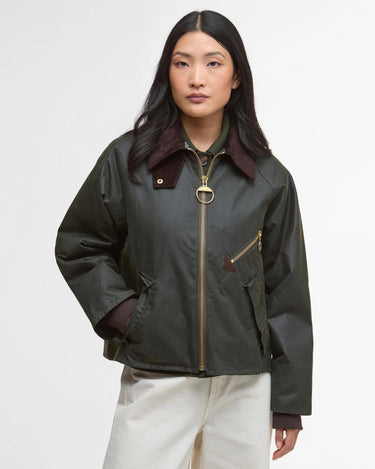 Barbour Arlene Wax Jacket OL52 Olive - KYOTO - Barbour women