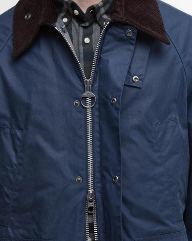 Barbour Jacket OS Bedale Wax Jacket Bright Blue - KYOTO - Barbour