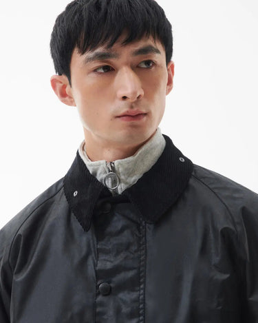 Barbour Jacket OS Transport Wax Jacket Black - KYOTO - Barbour