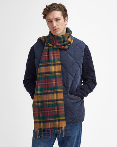 Barbour New Check Scarf Harvest Gold - KYOTO - Barbour