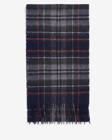 Barbour New Check Scarf Navy - KYOTO - Barbour