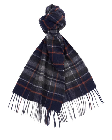 Barbour New Check Scarf Navy - KYOTO - Barbour