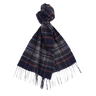 Barbour New Check Tartan Scarf Navy - KYOTO - Barbour