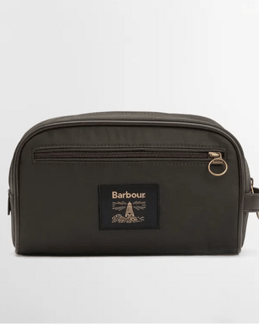 Barbour Wax Washbag Olive - KYOTO - Barbour