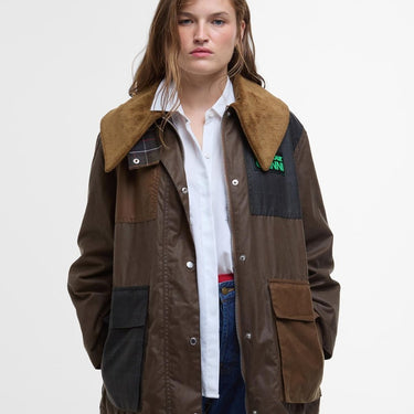 Barbour women Barbour Ganni Wax Duffle Jacket Brown - KYOTO - Barbour women