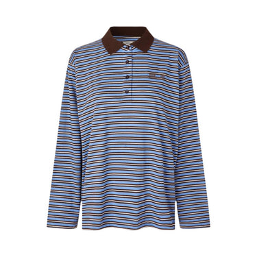 Baum JEANNI Java Polo Stripe bluse blå - KYOTO - Baum und Pferdgarten