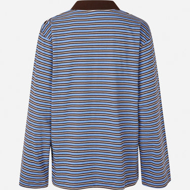 Baum JEANNI Java Polo Stripe bluse blå - KYOTO - Baum und Pferdgarten