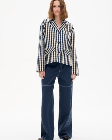 Baum und Pferdgarten BANI Navy Creme Check jacket - KYOTO - Baum und Pferdgarten