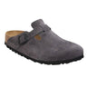 Birkenstock Boston LEVE Velvet Grey Slippers - KYOTO - Birkenstock