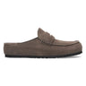 Birkenstock Naples Wrapped Suede Slippers Concrete Gray Regular - KYOTO - Birkenstock