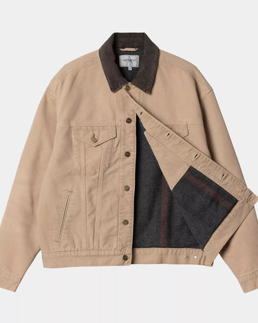 Carhartt WIP Dayton Trucker Jacket Dusty H Brown / Tobacco stone canvas - KYOTO - Carhartt WIP