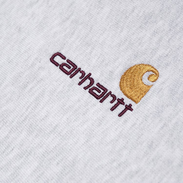 Carhartt WIP Half Zip American Script Sweat Ash heather - KYOTO - Carhartt WIP