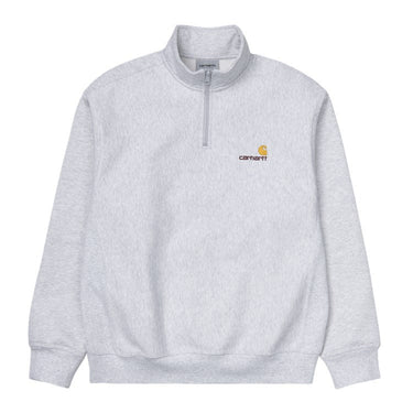 Carhartt WIP Half Zip American Script Sweat Ash heather - KYOTO - Carhartt WIP