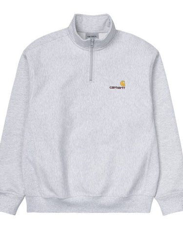 Carhartt WIP Half Zip American Script Sweat Ash heather - KYOTO - Carhartt WIP