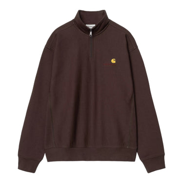 Carhartt WIP Half Zip American Script Sweat Palisander - KYOTO - Carhartt WIP