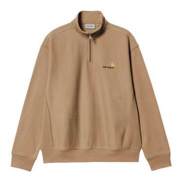 Carhartt WIP Half Zip American Script Sweat Peanut - KYOTO - Carhartt WIP