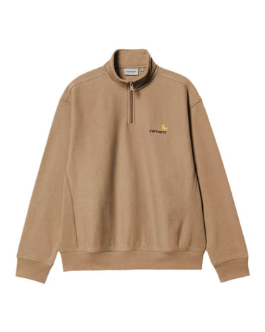 Carhartt WIP Half Zip American Script Sweat Peanut - KYOTO - Carhartt WIP