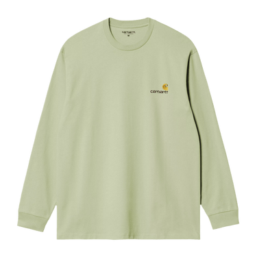 Carhartt WIP L/S American Script T-Shirt Pale Olive - KYOTO - Carhartt WIP