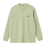 Carhartt WIP L/S American Script T-Shirt Pale Olive - KYOTO - Carhartt WIP