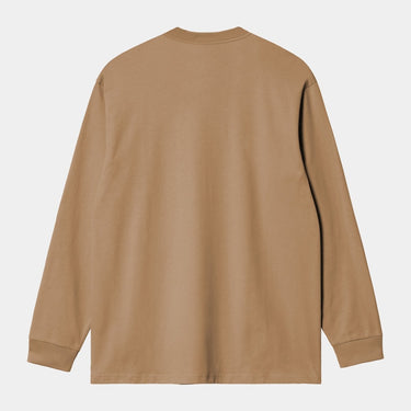 Carhartt WIP L/S American Script T - Shirt Peanut - KYOTO - Carhartt WIP