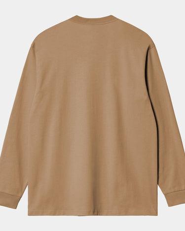 Carhartt WIP L/S American Script T - Shirt Peanut - KYOTO - Carhartt WIP