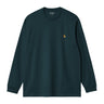 Carhartt WIP L/S Chase T - Shirt Duck Blue / Gold - KYOTO - Carhartt WIP